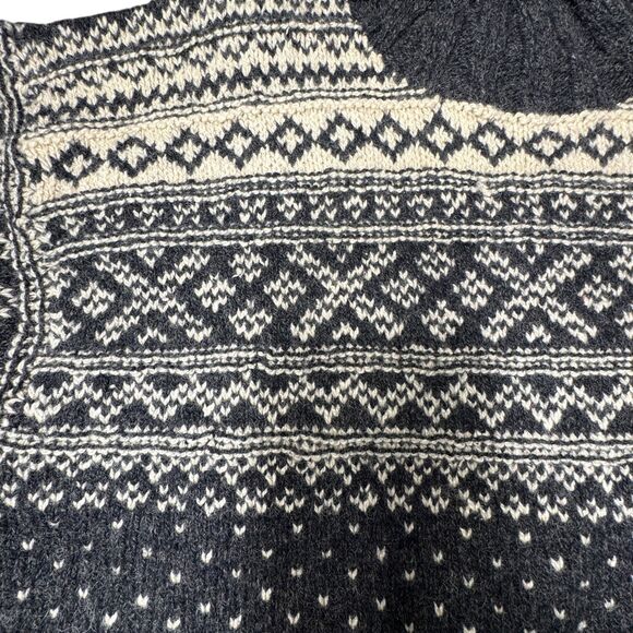 Ralph Lauren Country Black Cream Sweater Women Large Hand Knit Wool Silk Vintage - Picture 7 of 16